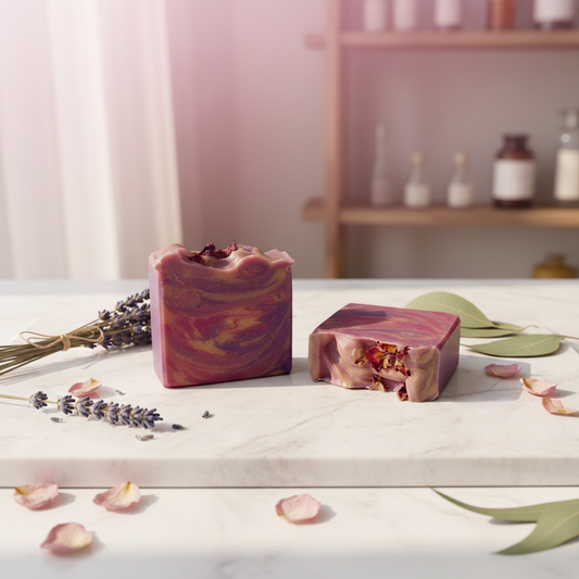 Love Aura Soap – Rose & Jasmine Infused | Handmade Cold Process Bar