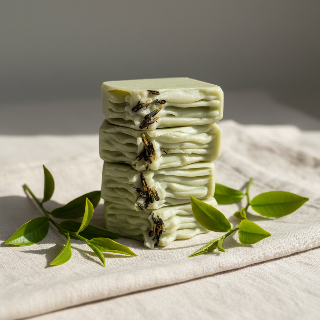 White Spring Tea Soap – Lemon Balm & White Tea | Handmade Cold Process Bar