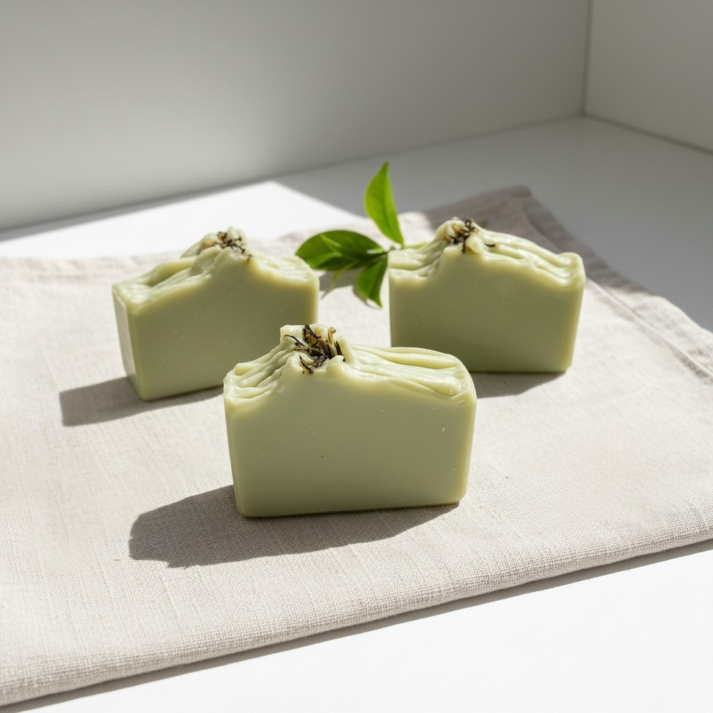 White Spring Tea Soap – Lemon Balm & White Tea | Handmade Cold Process Bar