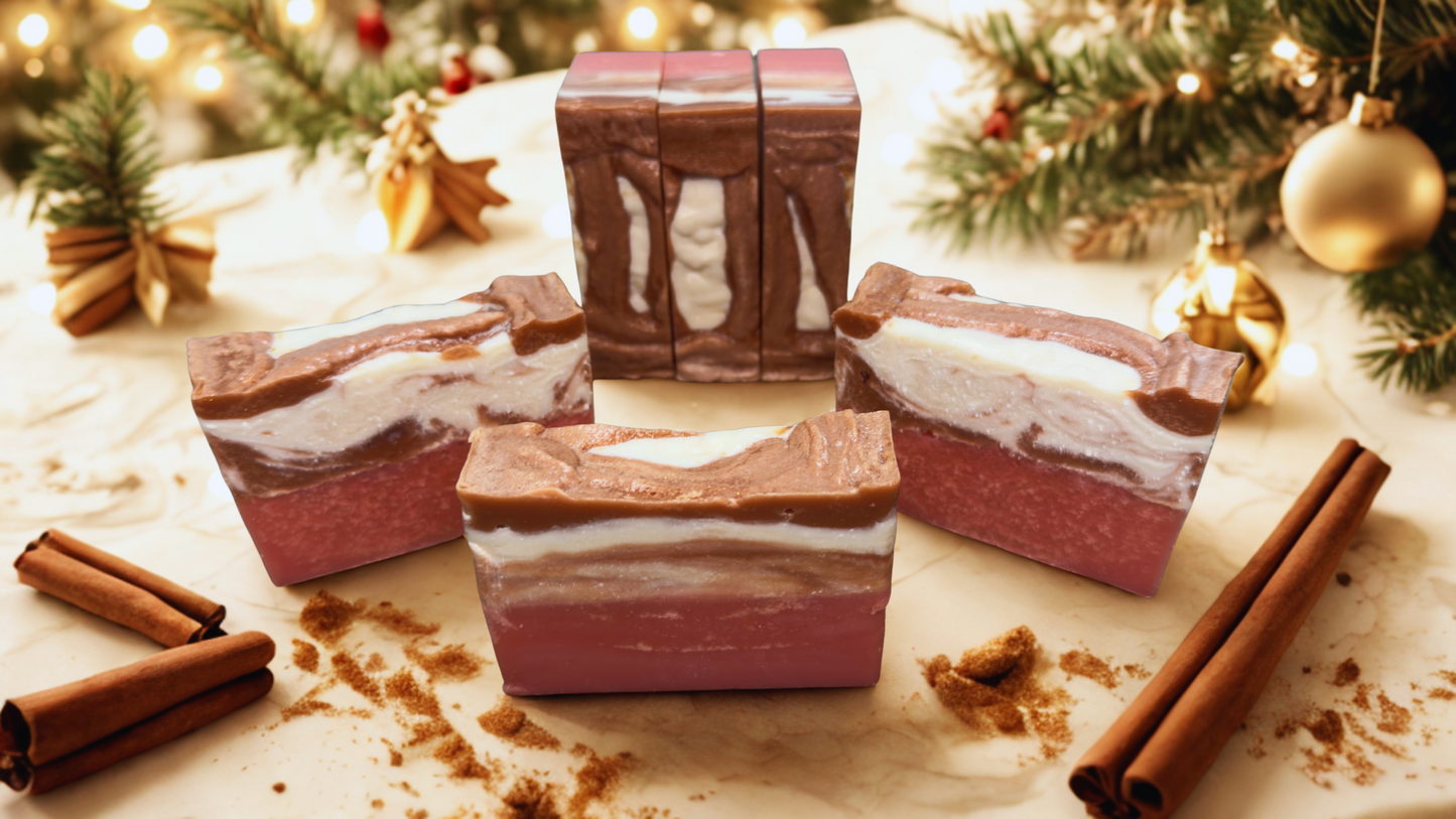 Cinnamon Cream Swirl Soap – Warm & Creamy Winter Bar