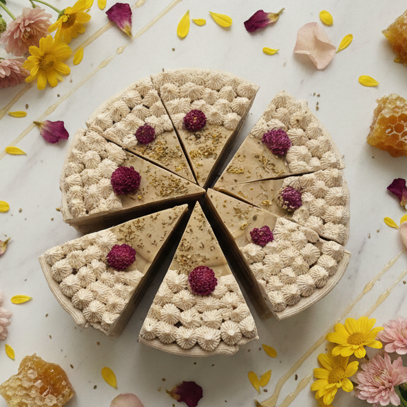 Wildflower Honeycake Soap | Vanilla Bean & Raw Almond Milk Bar