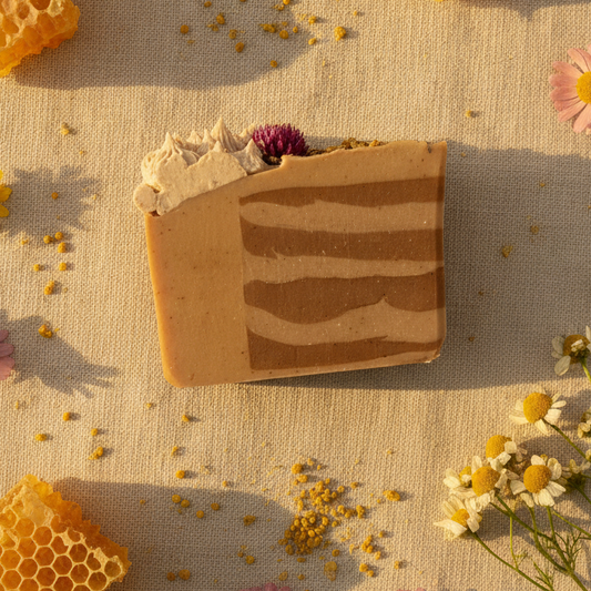 Wildflower Honeycake Soap | Vanilla Bean & Raw Almond Milk Bar