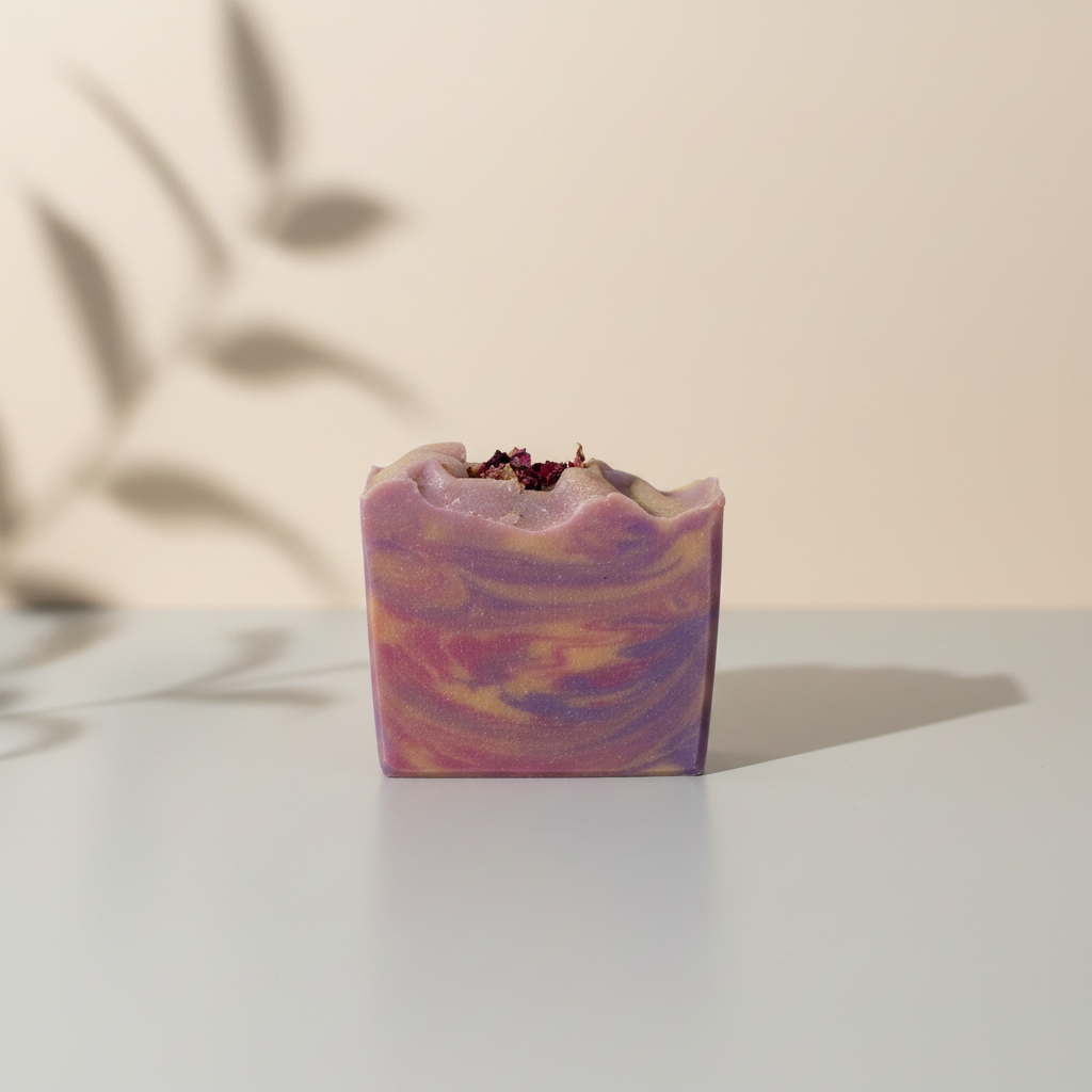 Love Aura Soap – Rose & Jasmine Infused | Handmade Cold Process Bar
