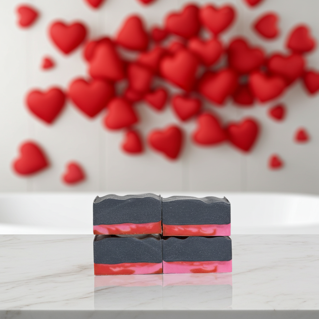 Molten Love – Molten Lava Charcoal Soap Bar | Handmade Valentine’s Edition